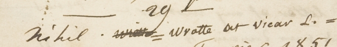 La date du 29 janvier 1852 (carnet 1, page 1)